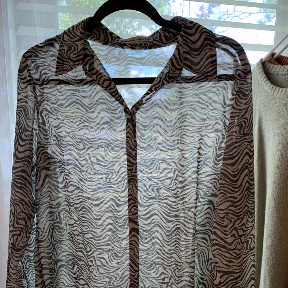 Abercrombie & Fitch Zebra Pattern Top